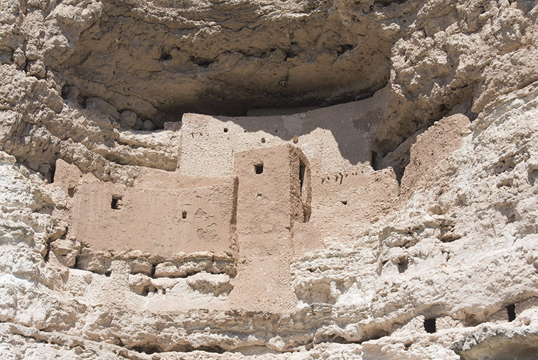 Montezuma Castle National Monument, Arizona: view from the valley floor