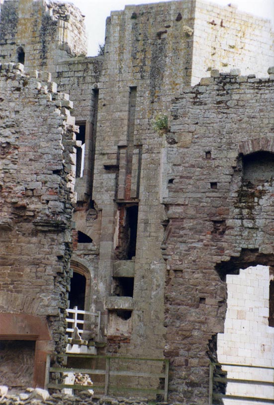 Raglan Castle, the drawbridge mechanism