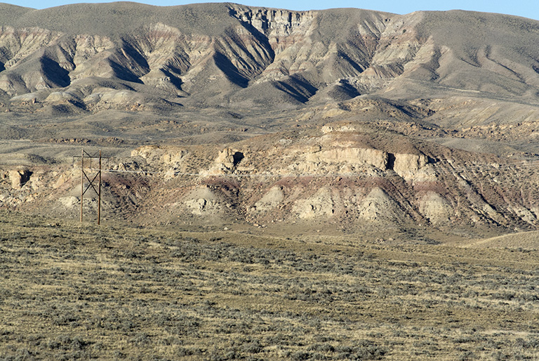 banded rocks near Cody